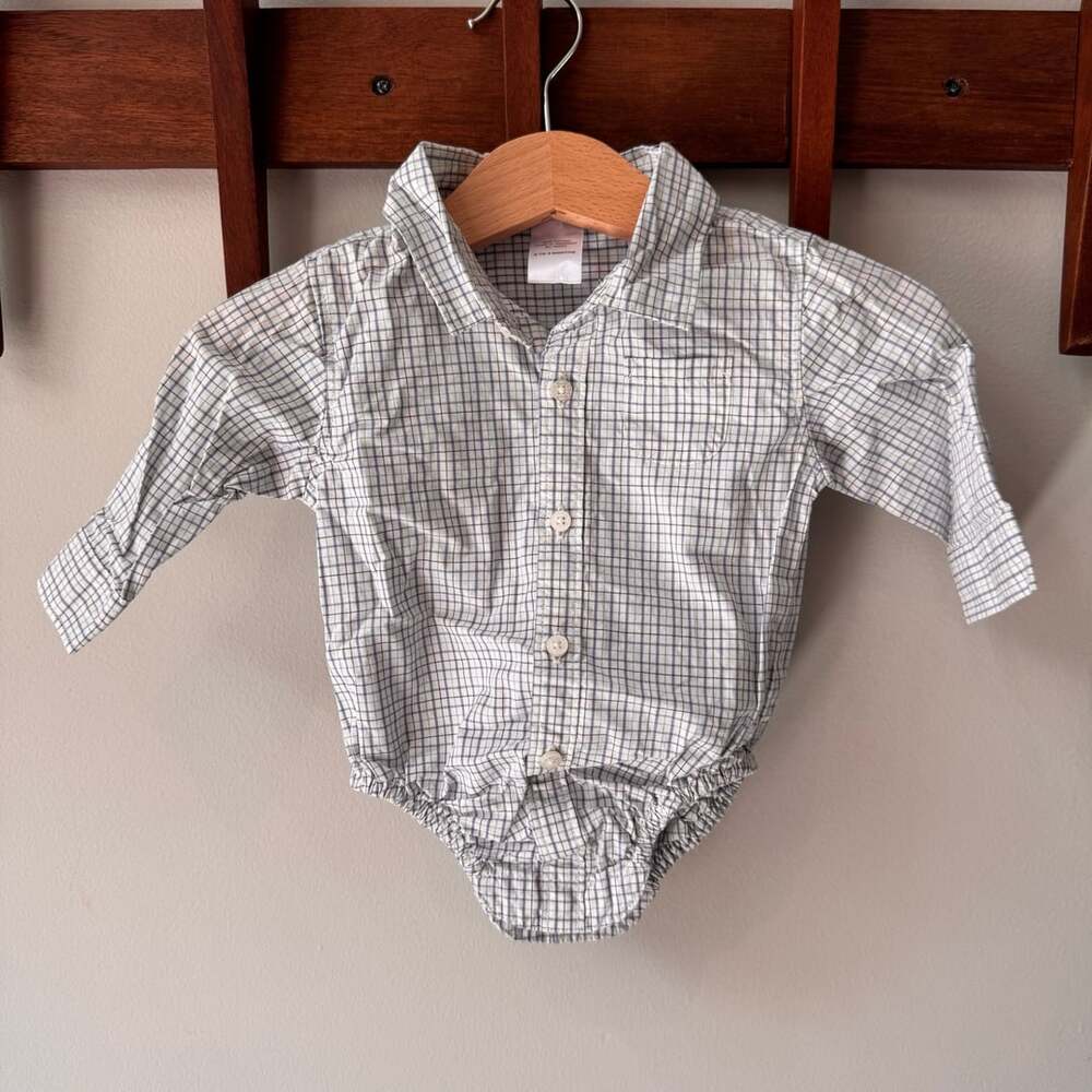 Janie And Jack Plaid Bodyshirt Size 0 To 3 Months